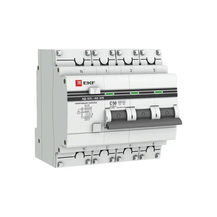 Дифференциальный автомат EKF АД-32 PROxima DA32-50-300S-4P-pro