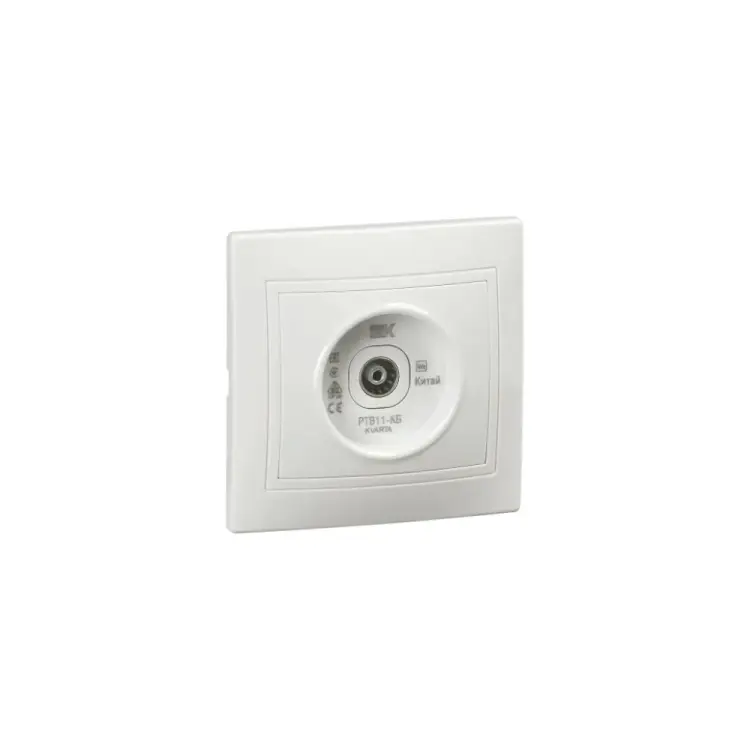 Проходная телевизионная розетка IEK KVARTA РТВ11-КБ KV-A10-P-K01