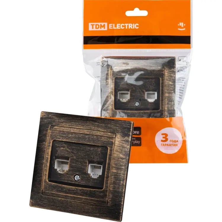 Телефонная розетка TDM ELECTRIC Лама SQ1815-0760