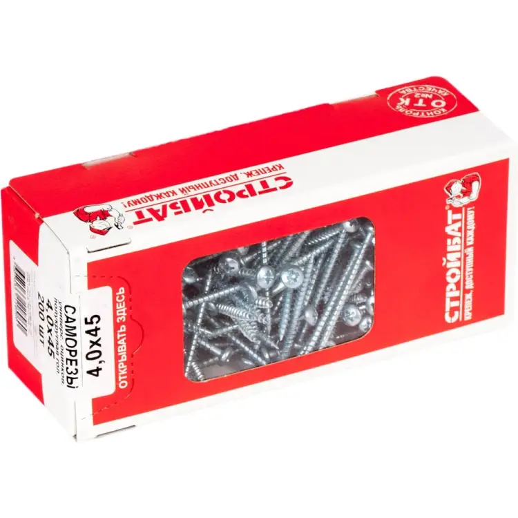 Универсальные саморезы Стройбат 4,0x45 200 шт 305090