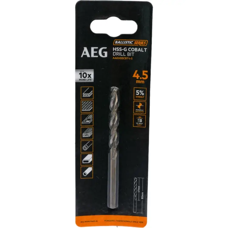 Сверло AEG AAKHSSCBT4-5 4932479330