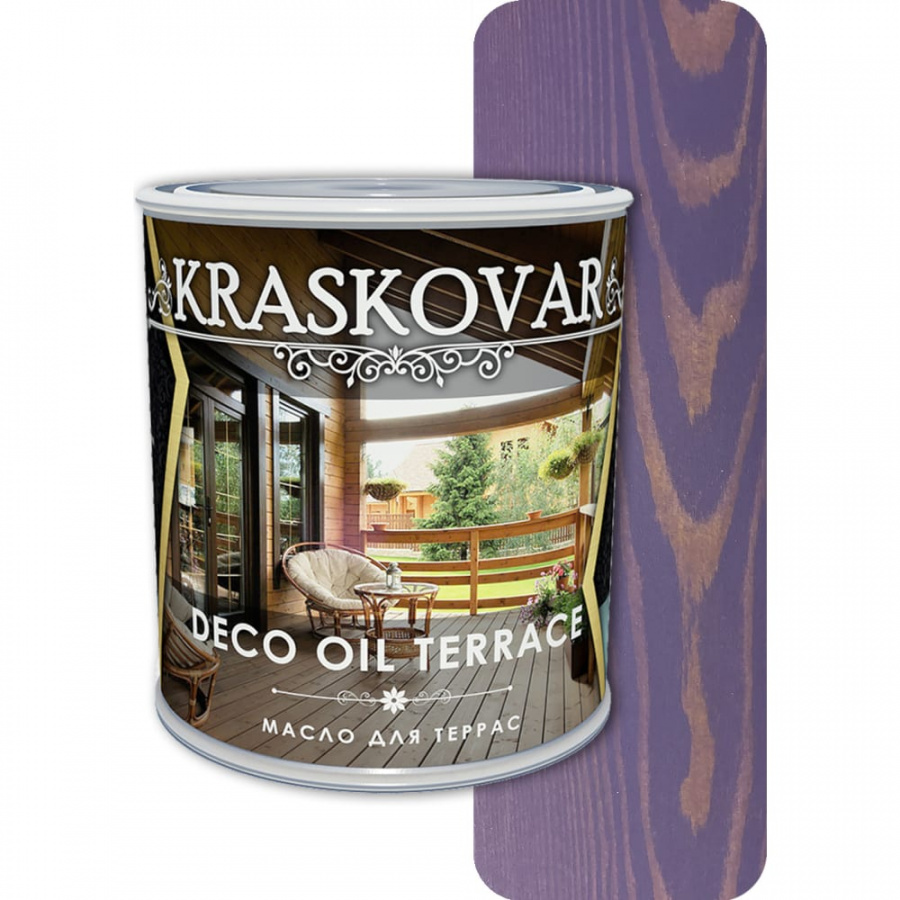 Масло для террас Kraskovar лаванда, 0.75 л