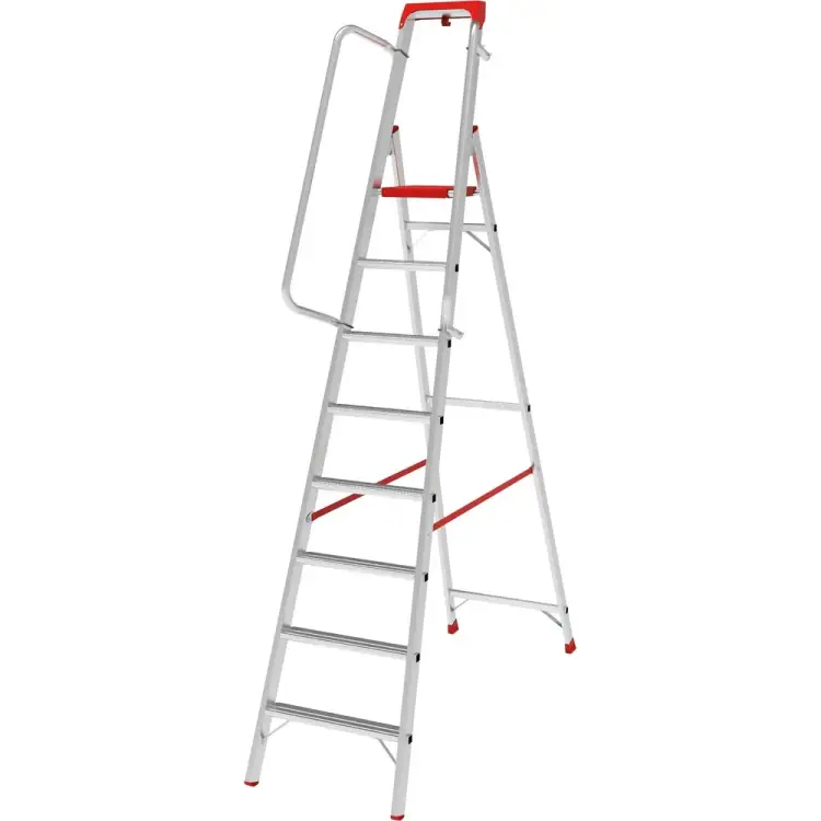 Индустриальная алюминиевая стремянка Новая Высота NV5115 5115108 Индустриальная алюминиевая стремянка Новая Высота NV5115 5115108