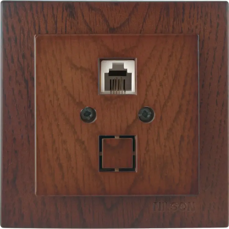 Телефонная розетка Nilson Touran wood 24271040