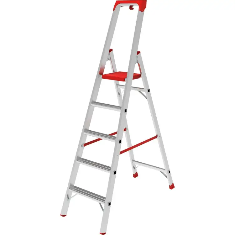 Индустриальная алюминиевая стремянка Новая Высота 5115105 Индустриальная алюминиевая стремянка Новая Высота 5115105