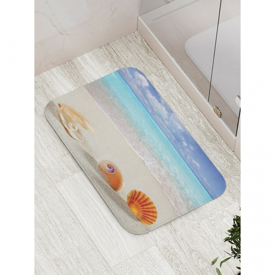 Противоскользящий коврик для ванной, сауны, бассейна JOYARTY Редкие ракушки