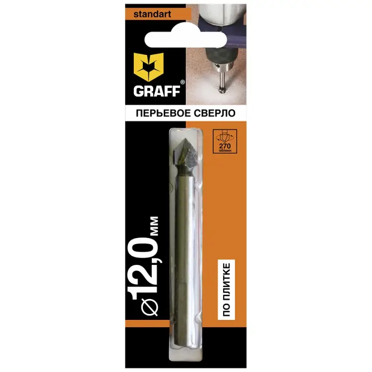 Сверло по стеклу и керамике GRAFF 801292