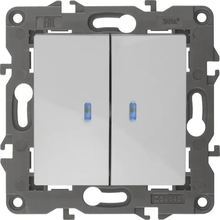 Двойной выключатель ЭРА 14-1105-01 Elegance Б0034237