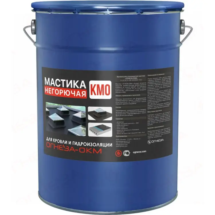 Огнезащитная кровельная мастика ОГНЕЗА ОКМ 106666