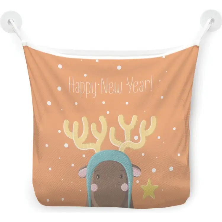 Настенная сетка-органайзер для ванной для игрушек JOYARTY Олень в новогоднюю ночь tgb_290616