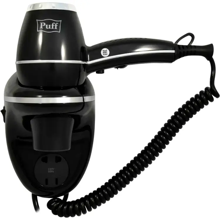 Настенный фен для волос Puff 1800ВlB 1405.018 Настенный фен для волос Puff 1800ВlB 1405.018