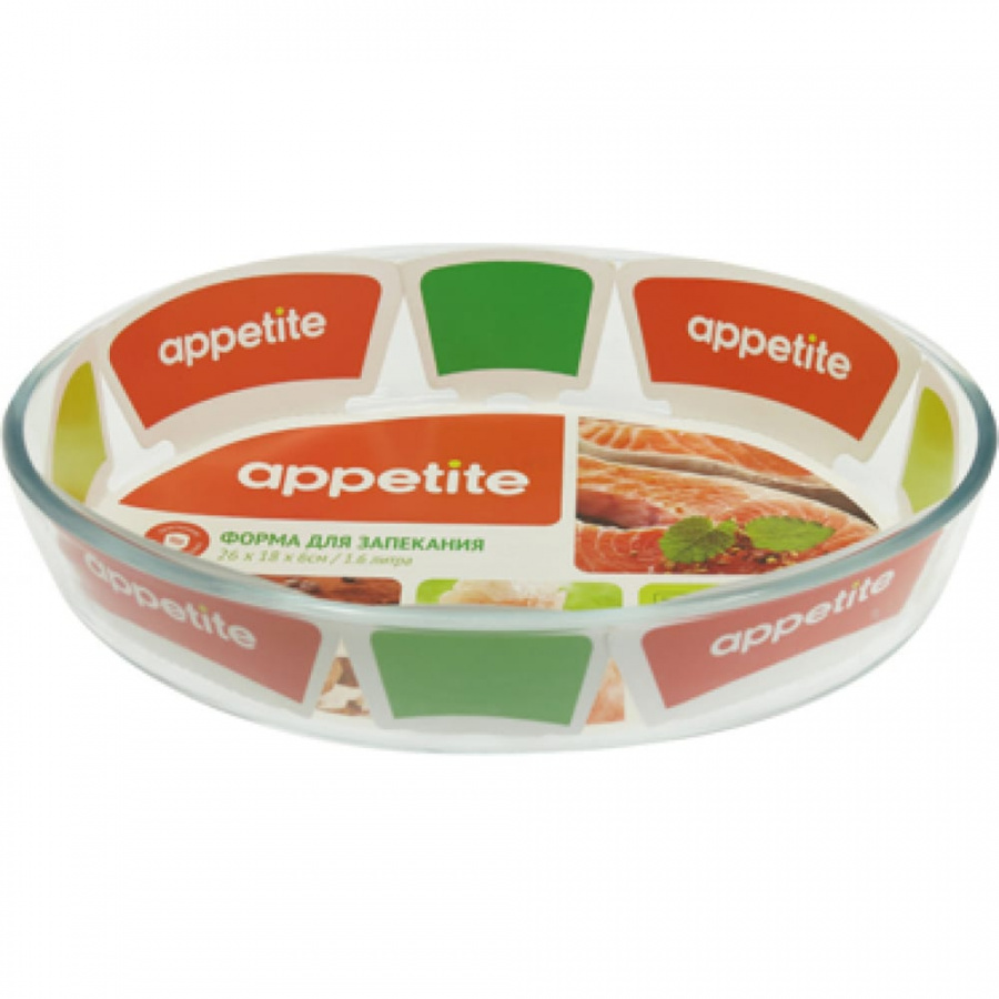 Овальная стеклянная форма appetite PL12