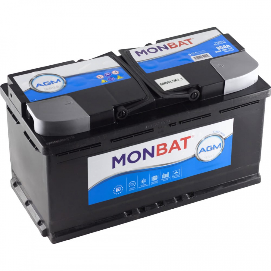 Автомобильная обратная аккумуляторная батарея MONBAT AGM