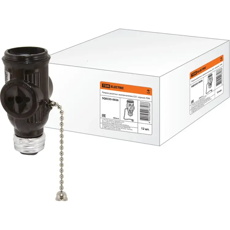 Карболитовый патрон-розетка TDM ELECTRIC SQ0335-0026 Карболитовый патрон-розетка TDM ELECTRIC SQ0335-0026