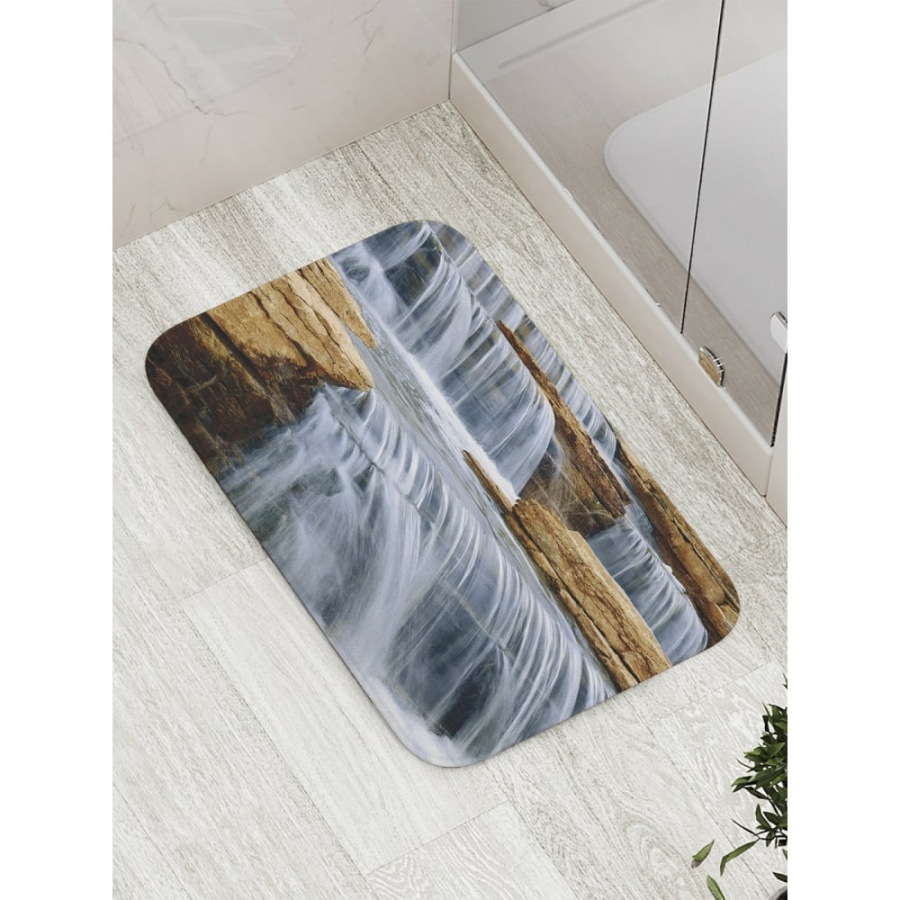 Противоскользящий коврик для ванной, сауны, бассейна JOYARTY Каменный водопад