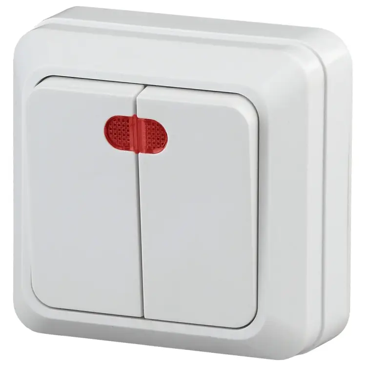 Двухклавишный выключатель Intro Quadro 2-105-01 Б0053766