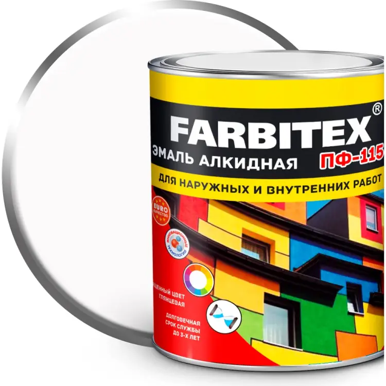 Алкидная эмаль Farbitex ПФ-115 4300004202 Алкидная эмаль Farbitex ПФ-115 4300004202