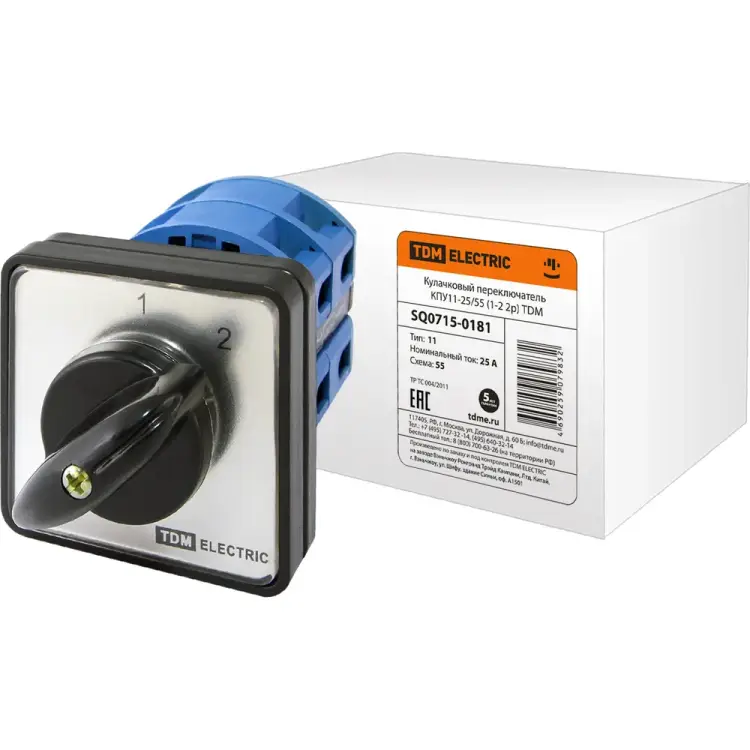 Кулачковый переключатель TDM ELECTRIC КПУ11-25/55 SQ0715-0181