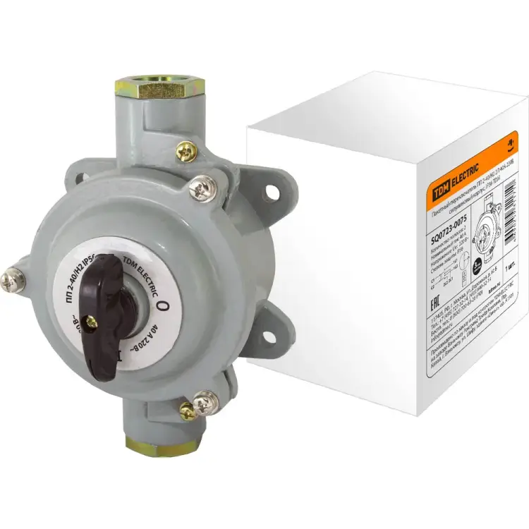 Пакетный переключатель TDM ELECTRIC ПП 2-40/Н2 2П 40А 220В, силуминовый корпус, IP56 SQ0723-0075