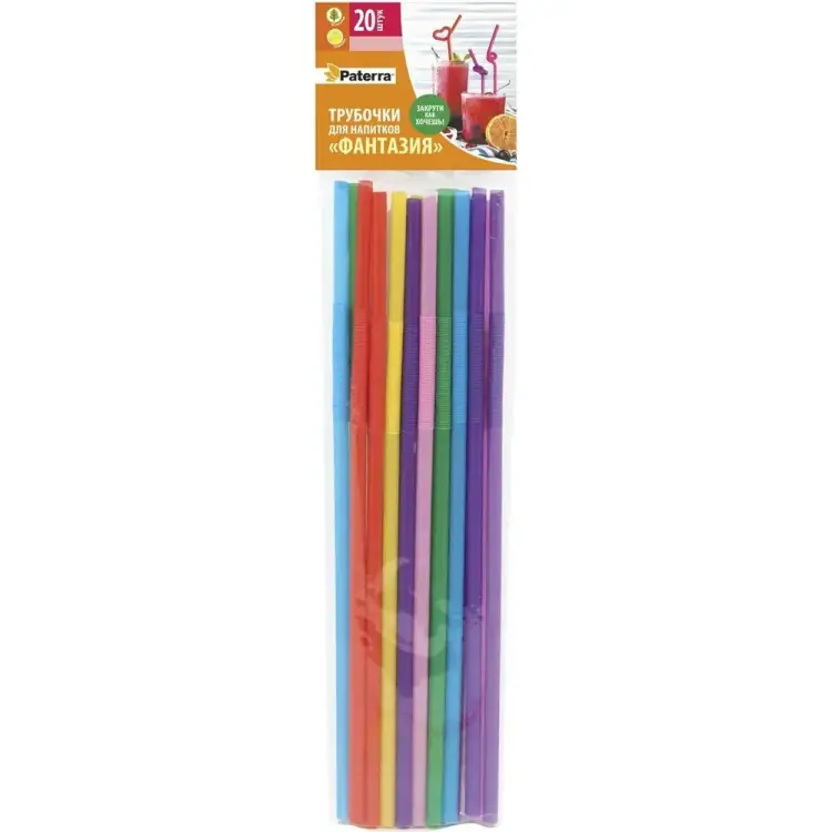Трубочки для коктейлей PATERRA Фантазия 401-769