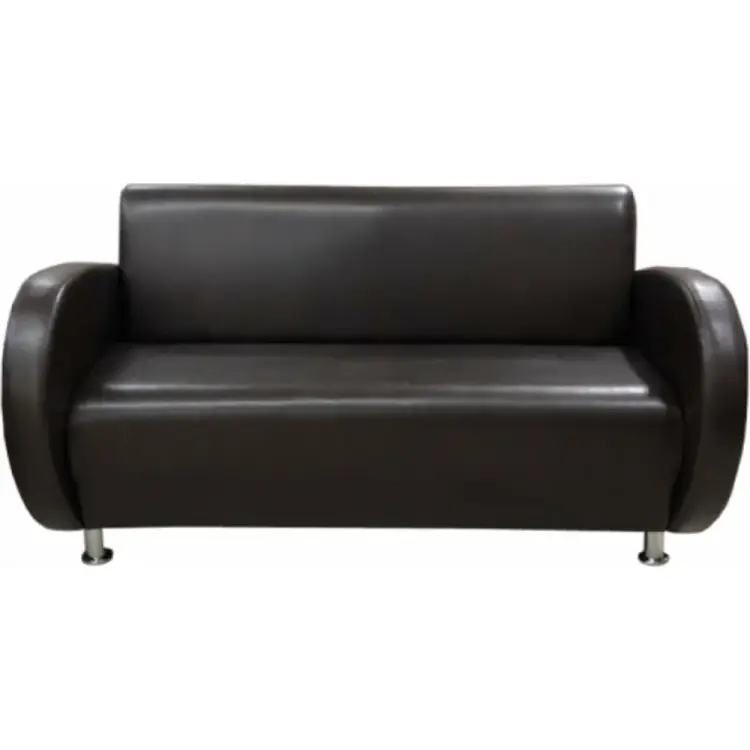 Двухместный диван Мягкий Офис коричневый КЛ203КОР