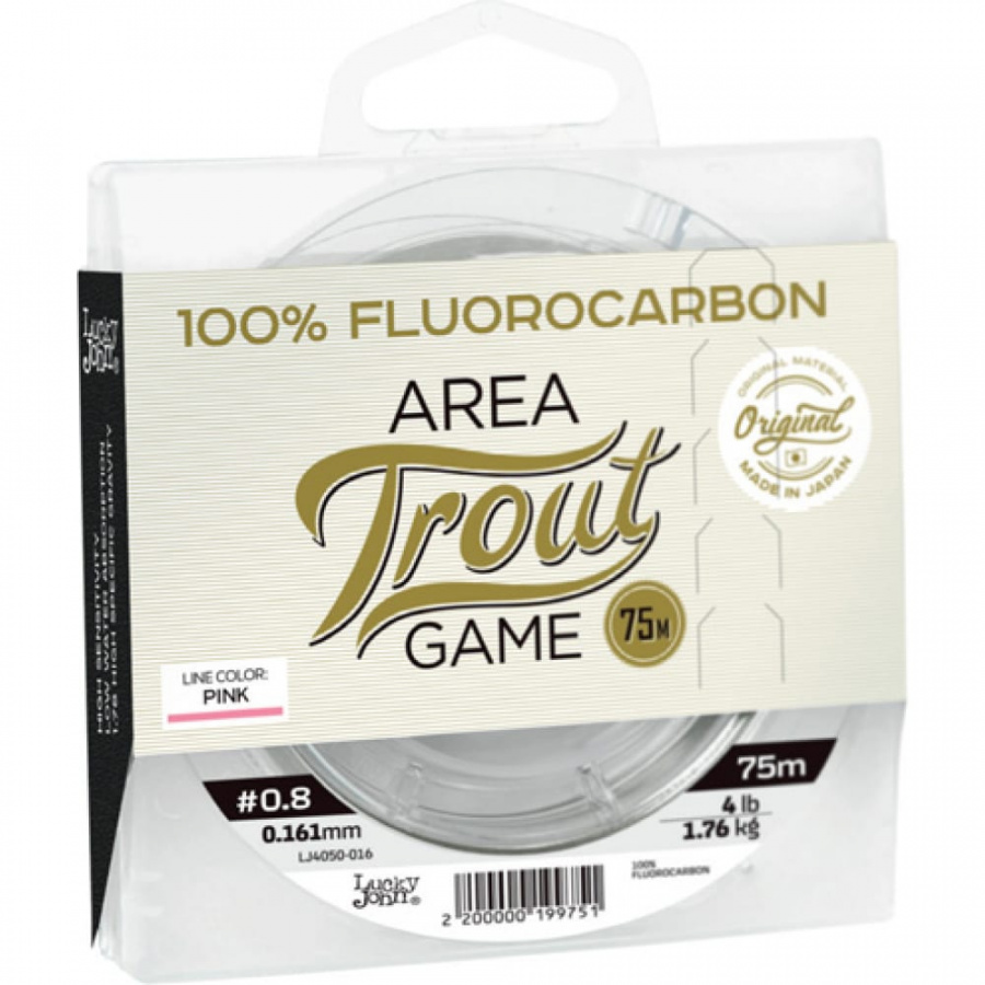 Монофильная леска Lucky John Area Trout Game FLUOROCARBON Pink 075/025