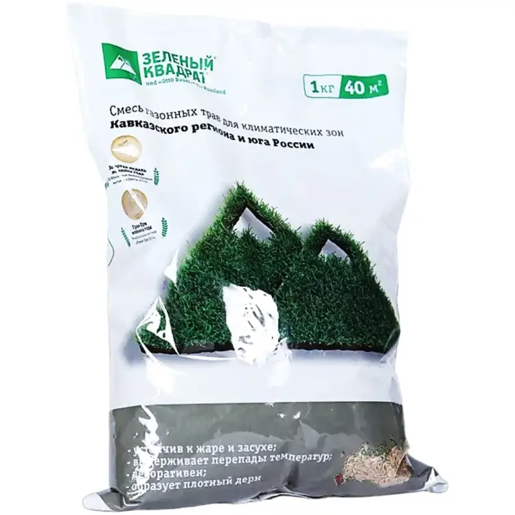 Семена газона для Кавказского региона и юга России Зеленый квадрат 4607160332086