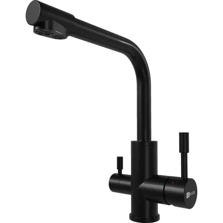 Смеситель для кухни Lemark Эксперт с подключением к фильтру питьевой воды, черный LM5061BL