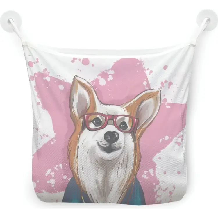 Настенная сетка-органайзер для ванной для игрушек JOYARTY Стильный корги tgb_385294