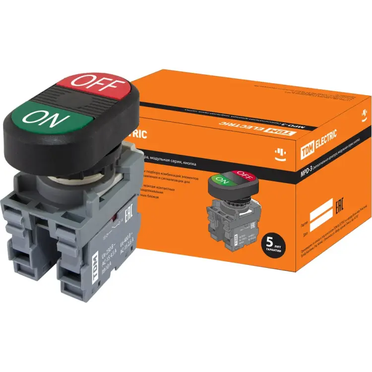 Двойная кнопка TDM ELECTRIC mpd3-11в SQ0747-0044