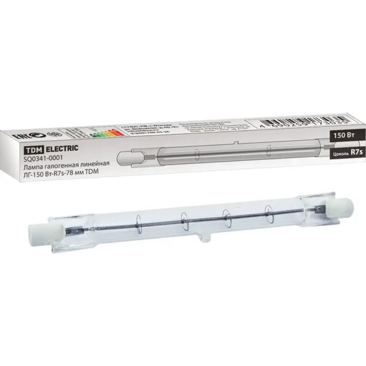 Линейная галогенная лампа TDM ELECTRIC ЛГ-150 Вт-R7s-78 мм SQ0341-0001 Линейная галогенная лампа TDM ELECTRIC ЛГ-150 Вт-R7s-78 мм SQ0341-0001