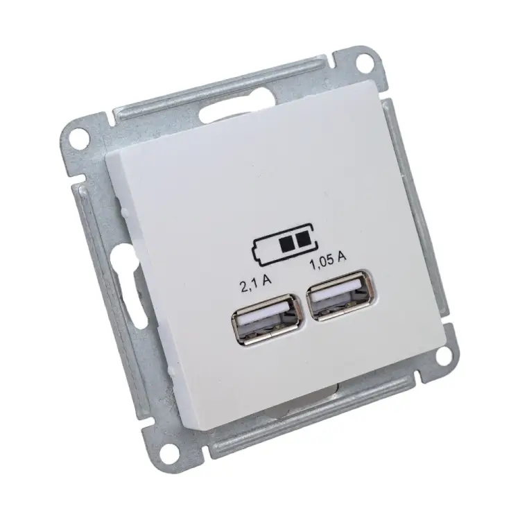 Двухместная розетка usb Systeme Electric AtlasDesign ATN000433