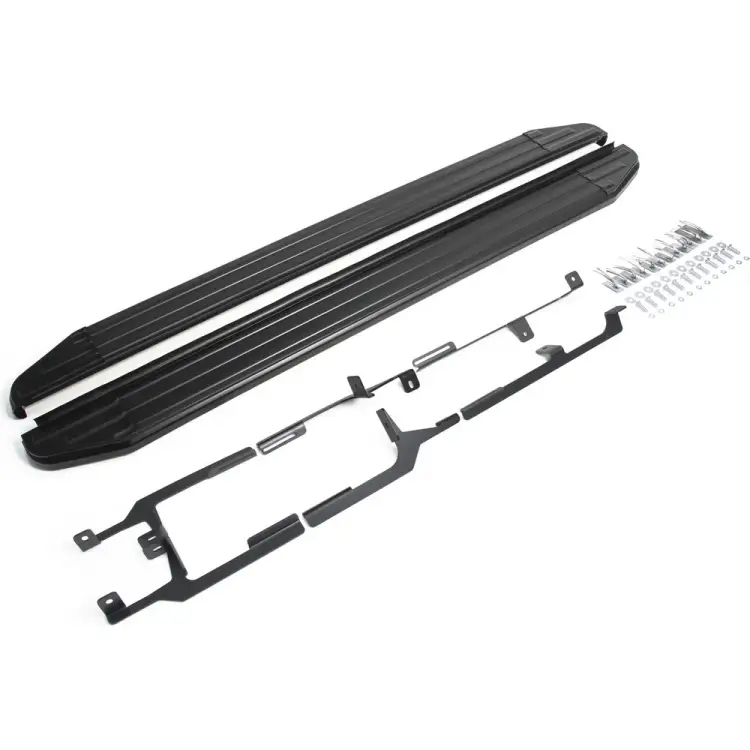 Автомобильные пороги для Audi Q7 I рестайлинг 2009-2015 г.в./Volkswagen Touareg II 2010-2018 г.в. Rival Premium-Black A193ALB.5801.3