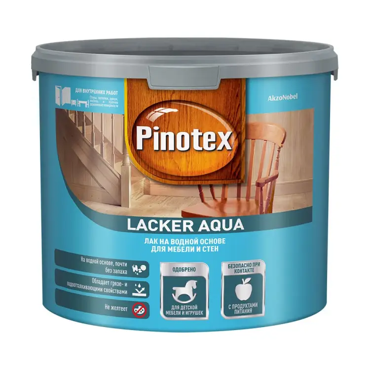Лак для мебели и стен для внутренних работ Pinotex LACKER AQUA 7 5254103