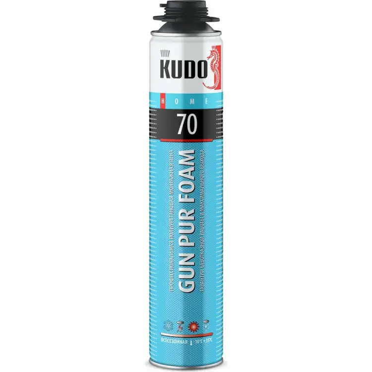 Полиуретановая профессиональная всесезонная монтажная пена KUDO НОМЕ 70 KUPHP10U70 Полиуретановая профессиональная всесезонная монтажная пена KUDO НОМЕ 70 KUPHP10U70