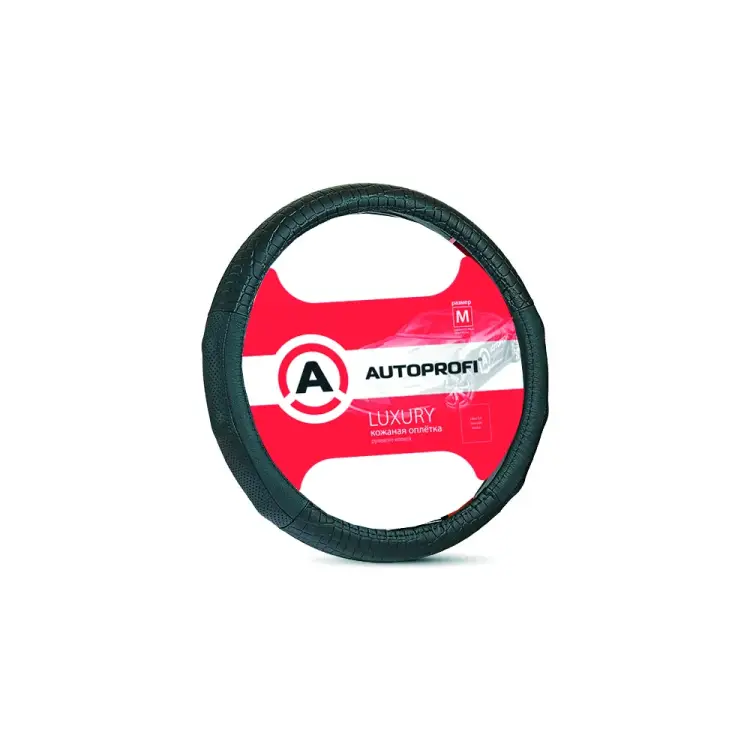 Оплетка руля AUTOPROFI LUXURY AP-1040 BK M