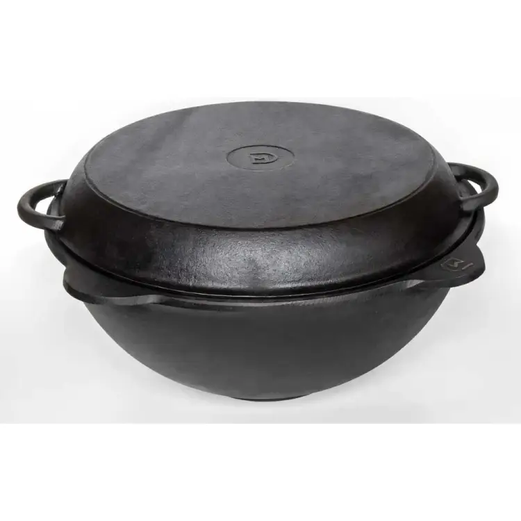 Чугунный казан Davr Metall казан10(плоск)+крыш(сков)10л Чугунный казан Davr Metall казан10(плоск)+крыш(сков)10л