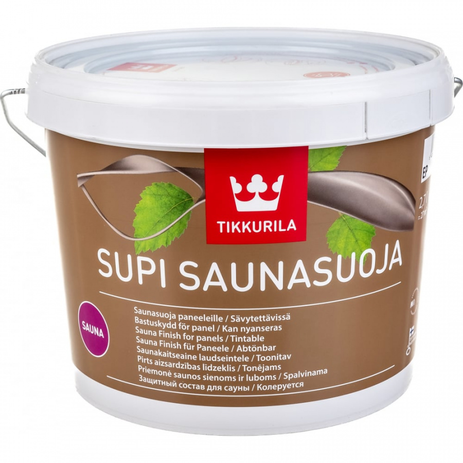 Защитный состав для стен и потолков в бане и сауне Tikkurila SUPI SAUNASUOJA