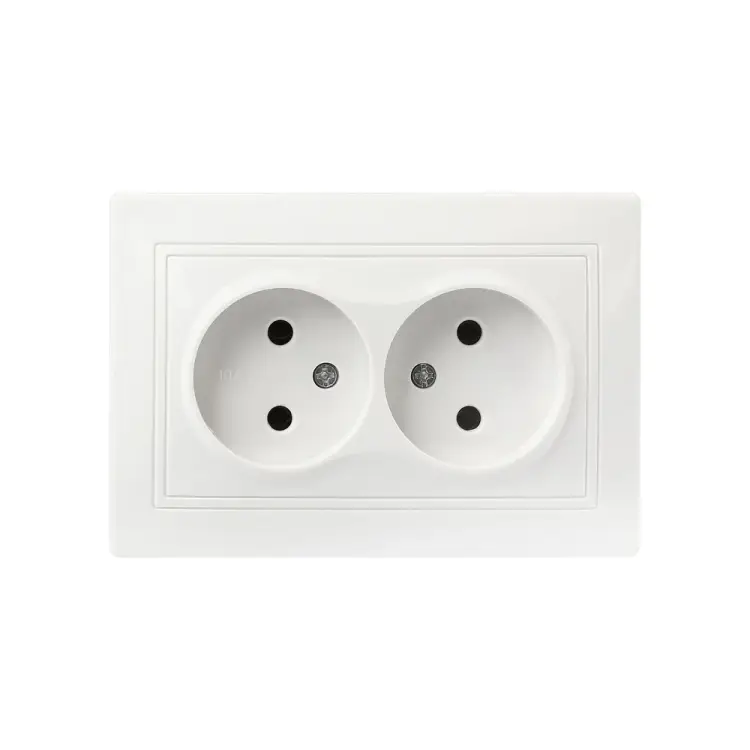 Двухместная розетка Smartbuy Венера SBE-01w-10-S2-N-c