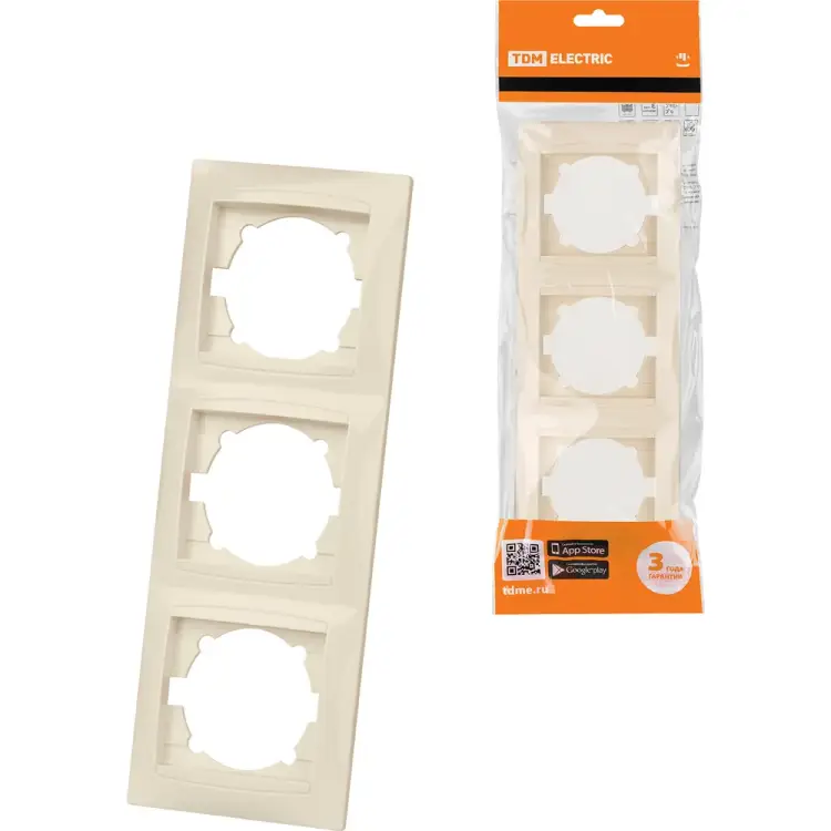 Трехпостовая вертикальная рамка TDM ELECTRIC Лама SQ1815-0134