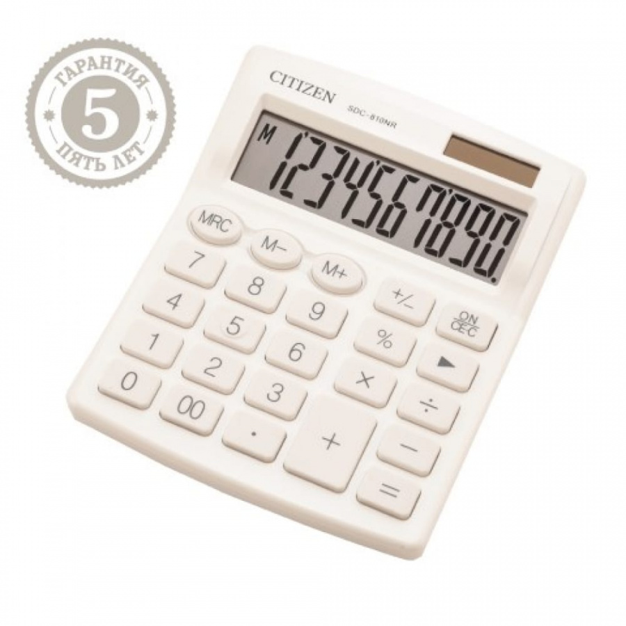 Настольный калькулятор Citizen SDC-810NR-WH
