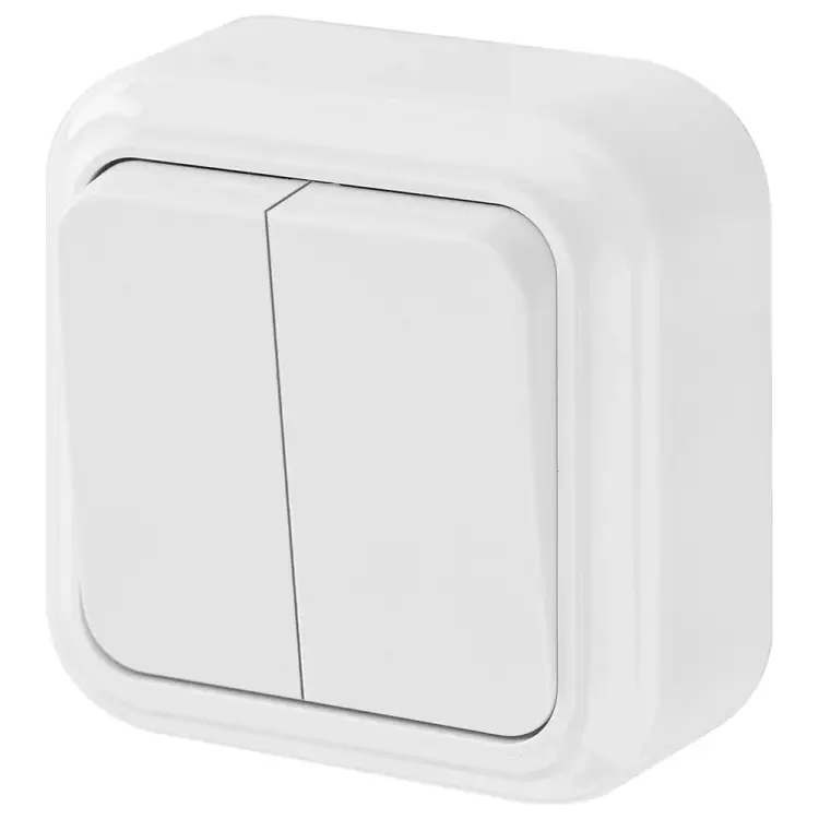 Двухклавишный выключатель BYLECTRICA ПРАЛЕСКА А56-134