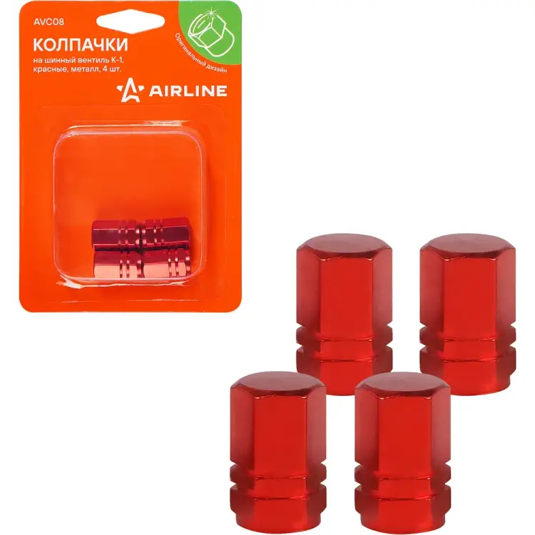 Колпачки на шинный вентиль Airline K-1 AVC08 Колпачки на шинный вентиль Airline K-1 AVC08