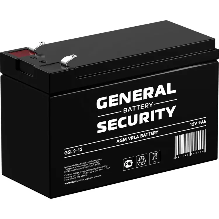 Аккумулятор для ИБП General Security GSL9-12 УТ-00001914