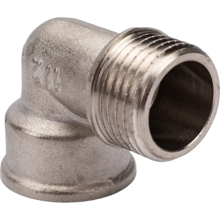 Латунный никелированный угольник STI 00000000767