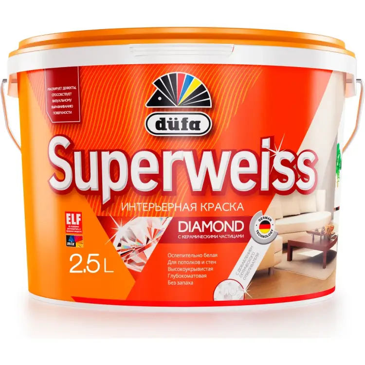 Воднодисперсионная краска Dufa SUPERWEISS RD4 Н0000000395 Воднодисперсионная краска Dufa SUPERWEISS RD4 Н0000000395