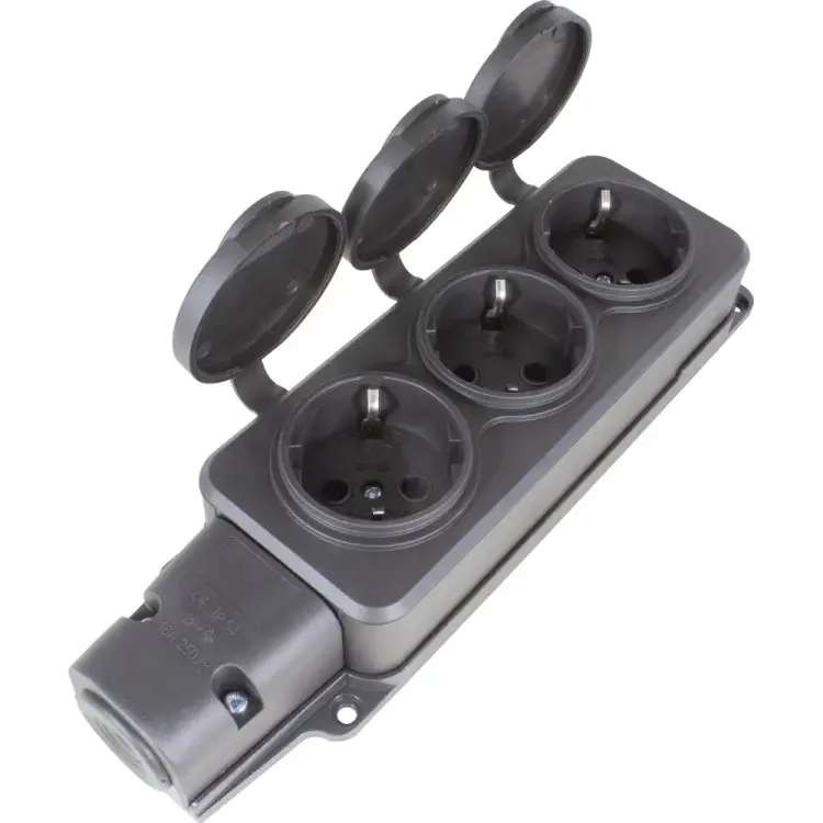 Электрическая розетка RUICHI РТ-001-3 115561 Электрическая розетка RUICHI РТ-001-3 115561