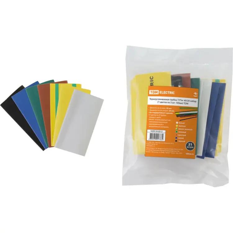 Термоусаживаемая трубка TDM ELECTRIC ТУТнг 40/20 SQ0518-0512
