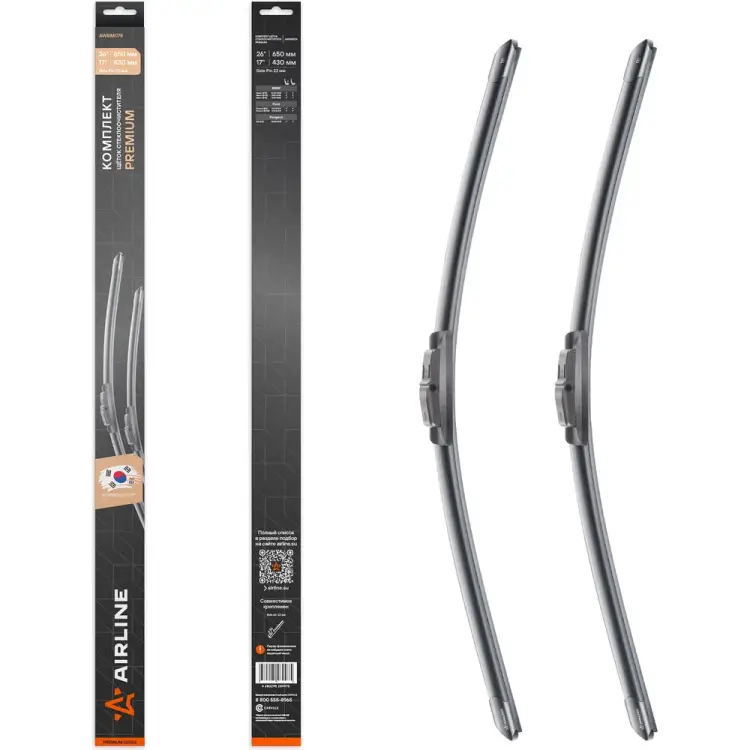 Комплект щеток стеклоочистителя Airline PREMIUM AWBM078
