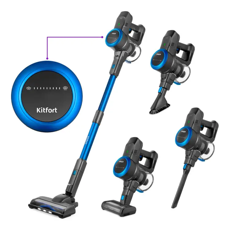 Вертикальный пылесос KITFORT синий КТ-5175-1